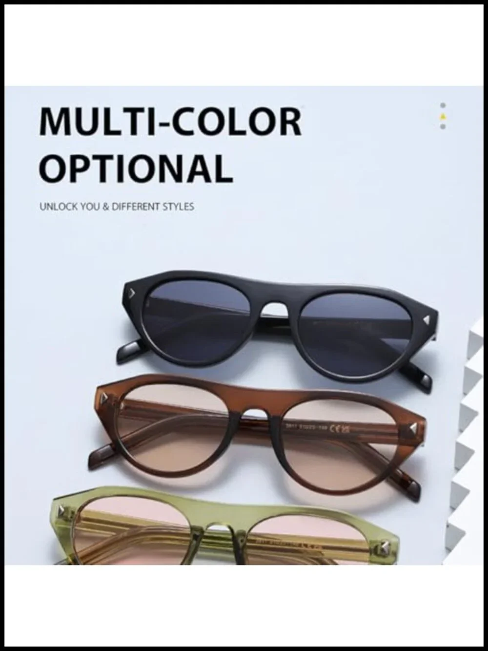 Retro Oval Cat Eye Sunglasses UV400 Protection Narrow Shades Women Sun Glasses